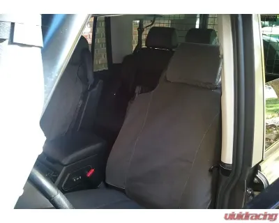 Escape Gear 2 Jumps & 60/40 Rear Bench w/ Armrests Traditional 100% Cotton Canvas Grey 2 Fronts Seat Covers w/ Airbags & Armrests Land Rover Discovery Series II 7 Seaters 1998-2004 - LDY8-CC-GR