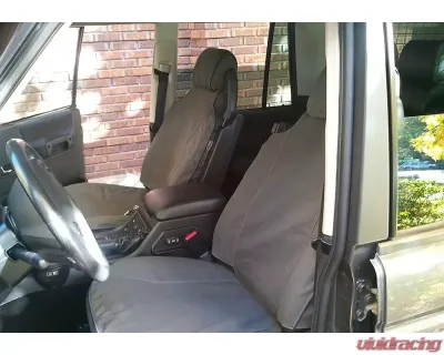 Escape Gear 2 Jumps & 60/40 Rear Bench w/ Armrests Traditional 100% Cotton Canvas Grey 2 Fronts Seat Covers w/ Airbags & Armrests Land Rover Discovery Series II 7 Seaters 1998-2004 - LDY8-CC-GR