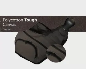 Escape Gear Manual 4x4 Poly-Cotton Tough Cotton Canvas Charcoal Trans Cover w/out Cup Holder Toyota Land Cruiser 79/78/76 Inline Engine Double | Single Cab 1985-2009