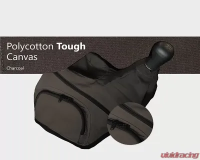 Escape Gear Manual 4x4 Rubber Boot Poly-Cotton Tough Cotton Canvas Charcoal Trans Cover Toyota Land Cruiser 80 Series 1991-2008 - TC-TLC80-03-PC-CH