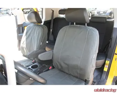 Escape Gear 60/40 Rear Bench Poly-Cotton Tough Cotton Canvas Charcoal 2 Fronts Seat Covers w/ Airbags & Armrests Toyota FJ Cruiser 2006-2017 - TFJ2-PC-CH