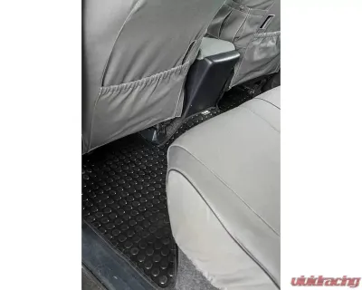 Escape Gear 60/40 Rear Bench w/ Armrest Traditional 100% Cotton Canvas Grey 2 Fronts Seat Covers w/ Airbags Toyota Highlander 3rd Gen 2013+ - THG2-CC-GR
