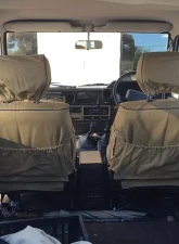 Escape Gear 3/4 Front Bench Poly-Cotton Tough Cotton Canvas Charcoal 1 Front Seat Covers w/ Airbags Toyota Land Cruiser 75 Series Single Cab 1985+                                     - TLC1-PC-CH - Image 4