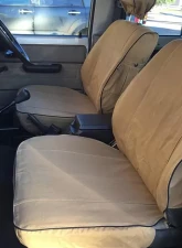 Escape Gear 3/4 Front Bench Poly-Cotton Tough Cotton Canvas Charcoal 1 Front Seat Covers w/ Airbags Toyota Land Cruiser 75 Series Single Cab 1985+                                     - TLC1-PC-CH - Image 5