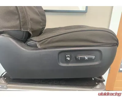 Escape Gear 2 Third Row Jumps | 60/40 Rear Bench | 40/20/40 Rear Backrest with Armrests Traditional 100% Cotton Canvas Grey 2 Fronts Seat Covers w/ Airbags Toyota Land Cruiser 200 Series VX 2015+ - TLC48-CC-GR