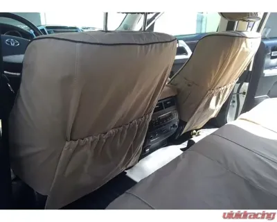 Escape Gear 2 Third Row Jumps | 60/40 Rear Bench | 40/20/40 Rear Backrest with Armrests Traditional 100% Cotton Canvas Grey 2 Fronts Seat Covers w/ Airbags Toyota Land Cruiser 200 Series VX 2015+ - TLC48-CC-GR