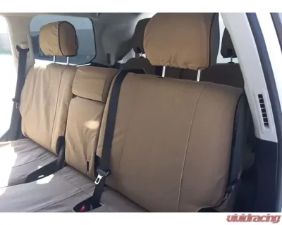 Escape Gear 2 Third Row Jumps | 60/40 Rear Bench | 40/20/40 Rear Backrest with Armrests Traditional 100% Cotton Canvas Grey 2 Fronts Seat Covers w/ Airbags Toyota Land Cruiser 200 Series VX 2015+ - TLC48-CC-GR