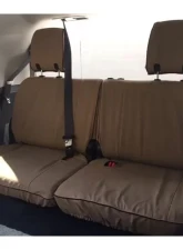 Escape Gear 2 Third Row Jumps | 60/40 Rear Bench | 40/20/40 Rear Backrest with Armrests Traditional 100% Cotton Canvas Grey 2 Fronts Seat Covers w/ Airbags Toyota Land Cruiser 200 Series VX 2015+                                     - TLC48-CC-GR - Image 11