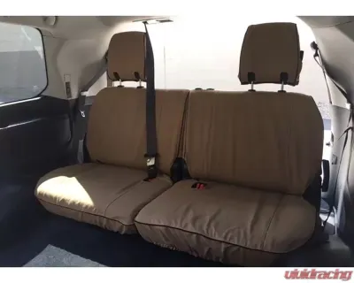 Escape Gear 2 Third Row Jumps | 60/40 Rear Bench | 40/20/40 Rear Backrest with Armrests Traditional 100% Cotton Canvas Grey 2 Fronts Seat Covers w/ Airbags Toyota Land Cruiser 200 Series VX 2015+ - TLC48-CC-GR