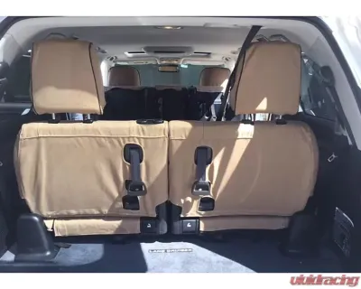 Escape Gear 2 Third Row Jumps | 60/40 Rear Bench | 40/20/40 Rear Backrest with Armrests Traditional 100% Cotton Canvas Grey 2 Fronts Seat Covers w/ Airbags Toyota Land Cruiser 200 Series VX 2015+ - TLC48-CC-GR