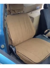 Escape Gear Solid Rear Bench w/ Headrests Poly-Cotton Tough Cotton Canvas Charcoal 2 Fronts Seat Covers w/ Airbags Toyota Land Cruiser 60 Series Station Wagon 1980-1990                                     - TLC68-PC-CH - Image 3