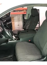 Escape Gear 60/40 Rear Bench Poly-Cotton Tough Cotton Canvas Charcoal 2 Fronts Seat Covers w/Airbags Toyota Tundra Double Cab                                     - TTN3-PC-CH - Image 3