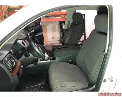 Escape Gear 60/40 Rear Bench Poly-Cotton Tough Cotton Canvas Charcoal 2 Fronts Seat Covers w/Airbags Toyota Tundra Double Cab - TTN3-PC-CH