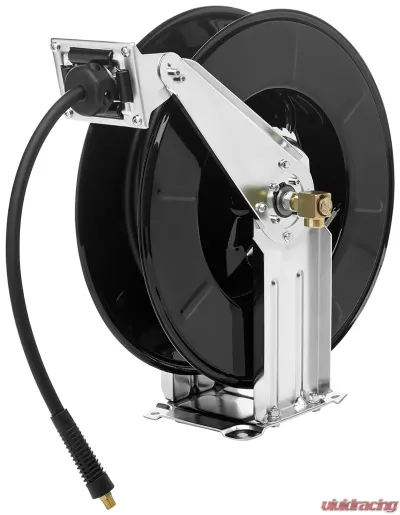 Gates Heavy-Duty Steel Air Hose Reel & 1/2" x 50' Air Hose - 91070