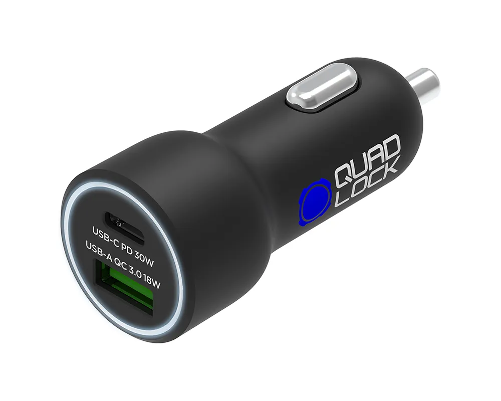 Quad Lock USB-C PD + USB-A QC3.0 48W Dual Car Charger - 4506-7028-00