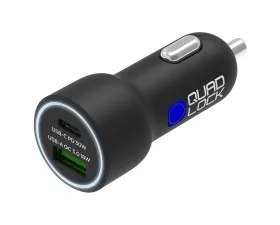 Quad Lock USB-C PD + USB-A QC3.0 48W Dual Car Charger