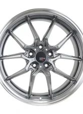 Option Lab Wheels S718 Wheel 19x9.5 5x114.3 35mm Nightfall Grey w/ Machined Lip                                     - OPLL18-99565-35-HBLL - Image 2