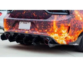 Evans Motorsport Performance Solid Aluminum Rear Diffuser With Small Wing Dodge Charger 2015-2024