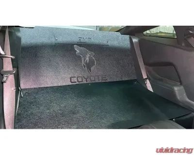 Evans Motorsport Performance Lightweight Racer Rear Seat Delete Kit With Coyote Engraving Ford Mustang 2011-2014 - EMP-MRSD-S197-COY