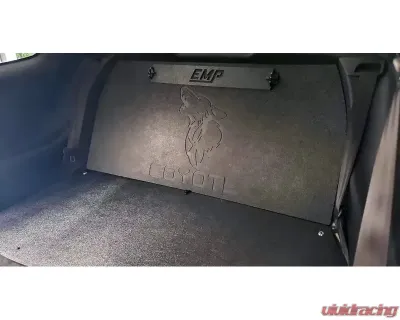 Evans Motorsport Performance Lightweight Racer Rear Seat Delete Kit With Coyote Engraving Ford Mustang 2015-2023 - EMP-MRSD-S550-COY