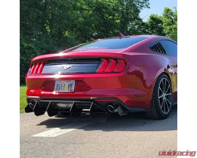 Evans Motorsport Performance Solid Aluminum Rear Diffuser Non-HP Pack Ford Mustang EcoBoost 2018-2023 - EMP-MUSDIFF-18-ECO