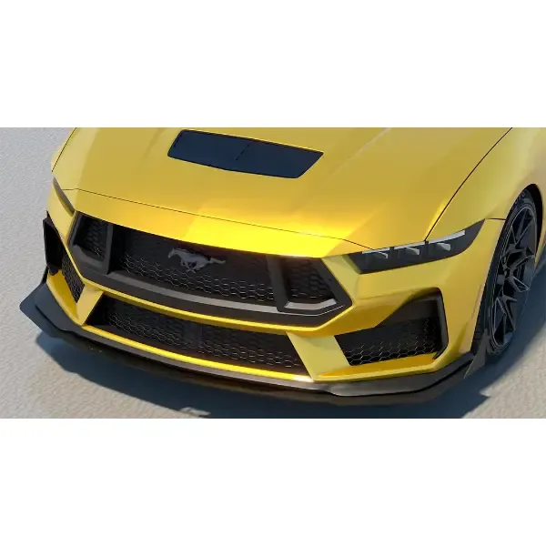 Evans Motorsport Performance ABS Front Air Splitter w/ Winglet  Ford Mustang GT | EcoBoost 2024+ - EMP-S650FRNTSPLT-ABS-W