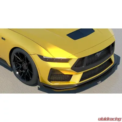 Evans Motorsport Performance ABS Front Air Splitter w/ Winglet  Ford Mustang GT | EcoBoost 2024+ - EMP-S650FRNTSPLT-ABS-W