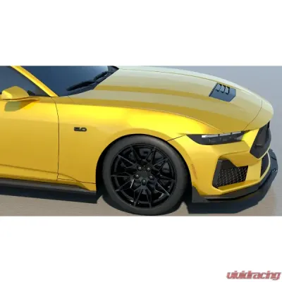 Evans Motorsport Performance ABS Front Air Splitter w/ Winglet  Ford Mustang GT | EcoBoost 2024+ - EMP-S650FRNTSPLT-ABS-W