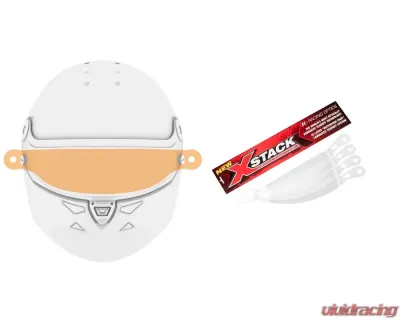 SCHUBERTH Racing 3-Sleeves/10 Tears ea./2mil/Clear Racing Optics Tear Offs - RO 10213C