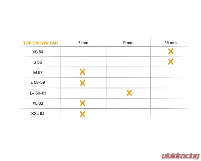 SCHUBERTH Racing 9mm SP1 Crown Pad - SH S-CR9 12146