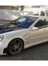 Carbonado FRP WI Style Side Skirts Mercedes Benz W203 C-Class 2001-2007                                     - 1111WI - Image 4