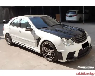 Carbonado FRP WI Style Side Skirts Mercedes Benz W203 C-Class 2001-2007 - 1111WI