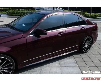 Carbonado PCF P Style Side Skirts Mercedes Benz C Class W204 Sedan 2008-2014 - PCF1113PD