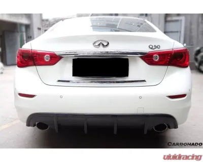 Carbonado FGCF SN Style Rear Lip Infiniti Q50 Sedan 2014-2017 - FGCF3506SN.RD