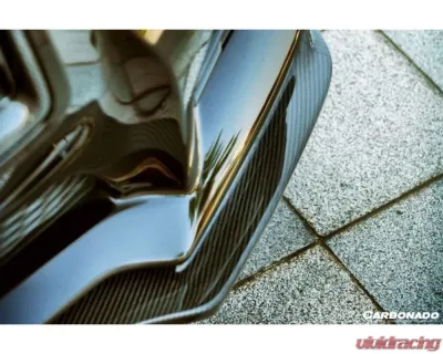 Carbonado Front Lip Spoiler for Infiniti Q50 Sedan 2014-2017, Carbon Fiber Finish - FGCF8346SN.FL