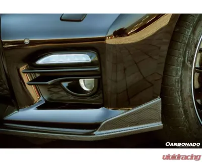 Carbonado Front Lip Spoiler for Infiniti Q50 Sedan 2014-2017, Carbon Fiber Finish - FGCF8346SN.FL