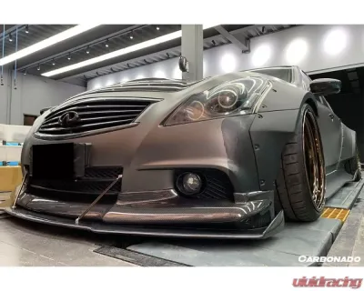 Carbonado CFRP BKSS Style Front Lip Infiniti G25 | G37 Sedan 2010-2013 - CF8347BKSS-FL