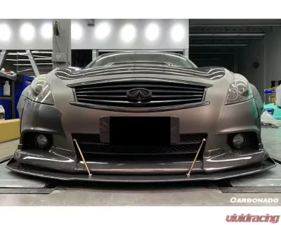 Carbonado CFRP BKSS Style Front Lip Infiniti G25 | G37 Sedan 2010-2013 - CF8347BKSS-FL