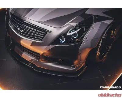 Carbonado CFRP BKSS Style Front Lip Infiniti G25 | G37 Sedan 2010-2013 - CF8347BKSS-FL