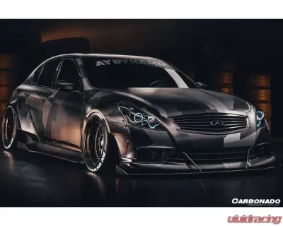 Carbonado CFRP BKSS Style Front Lip Infiniti G25 | G37 Sedan 2010-2013 - CF8347BKSS-FL