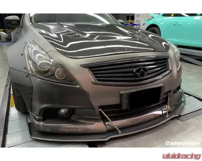 Carbonado CFRP BKSS Style Front Lip Infiniti G25 | G37 Sedan 2010-2013 - CF8347BKSS-FL