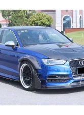 Carbonado CFRP BKSS Style Wide Fender Flare Audi S3 | A3 S-Line Sedan 2013-2016                                     - CF8369BKSS-FF - Image 10