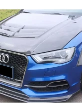 Carbonado CFRP BKSS Style Front Lip Audi S3 | A3 S-Line Sedan 2013-2016                                     - CF8369BKSS-FL - Image 3