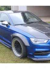 Carbonado CFRP BKSS Style Front Lip Audi S3 | A3 S-Line Sedan 2013-2016                                     - CF8369BKSS-FL - Image 4