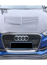 Carbonado CFRP BKSS Style Front Lip Audi S3 | A3 S-Line Sedan 2013-2016                                     - CF8369BKSS-FL - Image 5