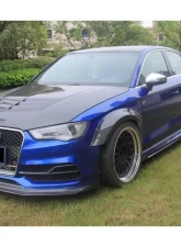 Carbonado CFRP BKSS Style Front Lip Audi S3 | A3 S-Line Sedan 2013-2016                                     - CF8369BKSS-FL - Image 6