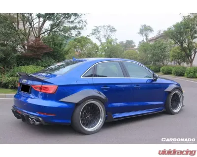 Carbonado CFRP BKSS Style Side Skirts Audi RS3 | S3 | A3 S-Line Sedan 2013-2020 - CF8369BKSS-SS