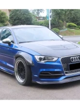 Carbonado CFRP BKSS Style Side Skirts Audi RS3 | S3 | A3 S-Line Sedan 2013-2020                                     - CF8369BKSS-SS - Image 12