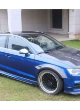 Carbonado CFRP BKSS Style Side Skirts Audi RS3 | S3 | A3 S-Line Sedan 2013-2020                                     - CF8369BKSS-SS - Image 8