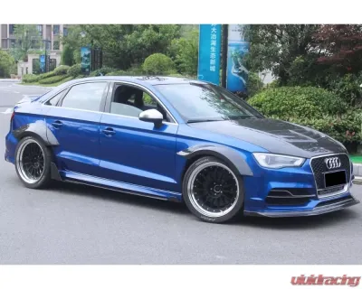Carbonado CFRP BKSS Style Side Skirts Audi RS3 | S3 | A3 S-Line Sedan 2013-2020 - CF8369BKSS-SS